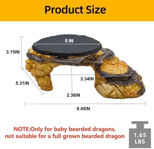 Reptile Basking Platform Gecko Hide Juvenile Beared Dragon Tank Accessories
