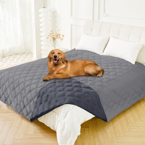 Smiry Waterproof Dog Bed Cover, Reversible Pet Blanket for Sofa Couch