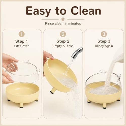 Meow&Woof Hamster Sand Bath Container, Large Sandbox Toilet Gerbil Batheoom, Tiny Chinchilla Dust Bathtub Sand Bath Box for Hamster Cage Accessories 5.2 Inch-White
