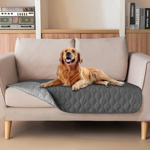 gogobunny Waterproof Loveseat Cover, Reversible Dog Cat Blanket for Couch