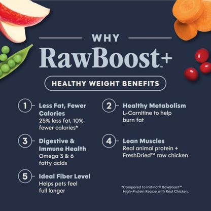 Instinct RawBoost Healthy Weight, Dry Cat Food + Freeze Dried, 10 lb. Bag