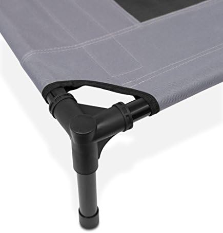 Internet's Best Dog Cot | 36 x 30 | Elevated Dog Bed | Cool Breathable Mesh | Indoor or Outdoor Use | Medium | Grey
