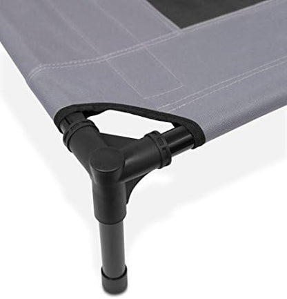 Internet's Best Dog Cot | 36 x 30 | Elevated Dog Bed | Cool Breathable Mesh | Indoor or Outdoor Use | Medium | Grey