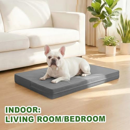 Waterproof Dog Bed Washable Wipeable, Orthopedic Medium Crate Pad 30"