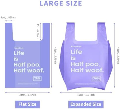 125 Pack Large Dog Poop Bags for A&H Swivel Bin Pooper Scooper Purple