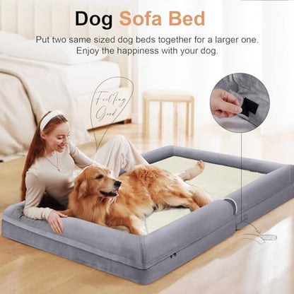 NANUYA Orthopedic Dog Bed for XX-Large Dogs, 44 x 34 Inch, Purple