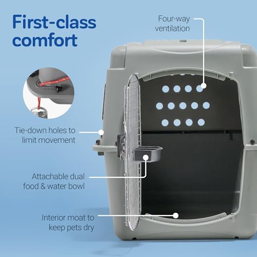 Petmate Sky Kennel, for Air Travel, 36in Dog Crate for Pets 50 to 70lbs