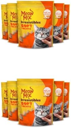 Meow Mix Irresistibles Soft Cat Treats,White Meat Chicken,3 Ounce,(Pack of 10)