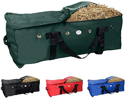 Majestic Ally 1200 D Nylon Fabric Large 44” x 20” x 16” and Extra Large 52" x 27" x21" Heavy-Duty Hay Bale Storage Bag (Hunter Green, Large) (Pack of 2)