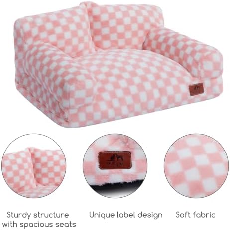 Hollypet Small Dog Large Cat Bed Puppy Couch Beds for Pets up to 25 lbs
