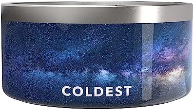 Coldest Dog Bowl - Anti Rust Metal, Non Slip, 3 Layers Insulated Stainless Steel Dog Bowls - Spill Proof & Heavy Duty - Water Bowl for Dogs, Cats & Pets, Dish Washer Safe (200 oz, Into The Beyond)