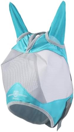 Harrison Howard Half Face Horse Fly Mask UV Protection and Breathable for Equine Use Comfortable Mint S