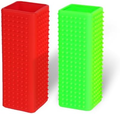 2pcs Pet Dog Cat Hair Remover, Pet Hair Removal Tool, Hollow Cleaner Brush for car，Interior, Furniture, Sofa (red and green)
