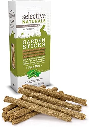 Supreme Petfoods 2 Pack of Selective Naturals Garden Sticks Rabbit Treats, 2.1 Ounces each, with Pea and Mint