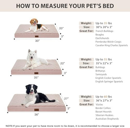 WNPETHOME Orthopedic Waterproof Large Sized Senior Dogs Bed for Comfy Sleep
