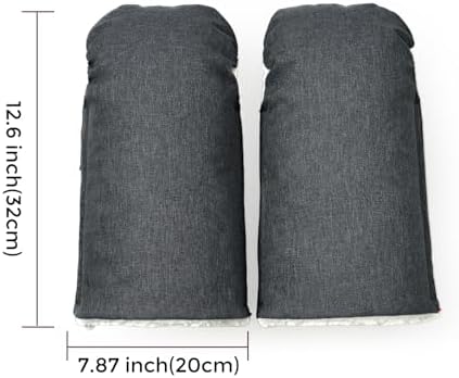 Momcozy Universal Stroller Gloves, Plush Weatherproof Winter Handmuffs