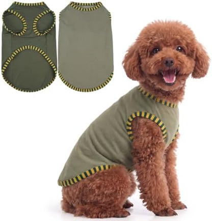 IECOii 2 Pack Dog Surgery Recovery Shirt Sleeveless Lightweight Dog Tshirt