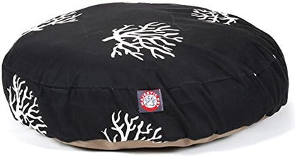 Black Coral Small Round Indoor Outdoor Pet Dog Bed With Removable Washable Cover By Majestic Pet Products
