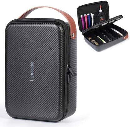 Luxtude Large Barber Case, Hard Barber Bags for Clippers and Supplies
