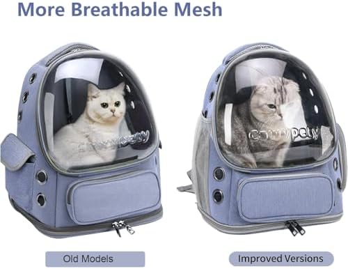 Cawypety Cat Backpack Carrier Large Space Bubble Backpack up to 12lbs Blue