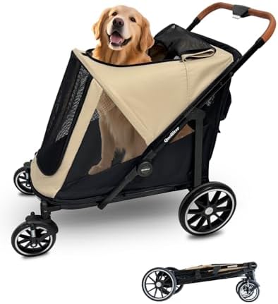Dog Stroller for Large & Medium Dogs, up to 130 lbs Pet Stroller