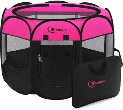 Siedihit Dog Playpen, Medium Puppy Pet Playpen, Dog Crate Tent Cage Indoor