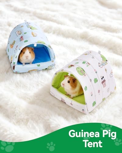 2 Pack Hamster Hideout Bed, Washable Small Animal House Bed Hamster House