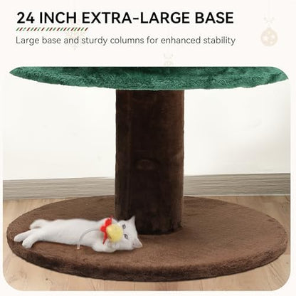 DWVO 52" Christmas Cat Tree with 2-Storey House