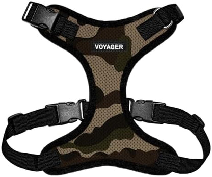 Voyager Step-in Lock Dog Harness - Army/Black Trim, Small