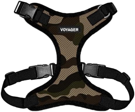 Voyager Step-in Lock Dog Harness - Army/Black Trim, Small
