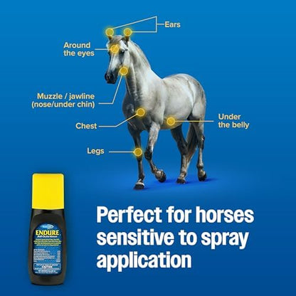 Farnam Endure Roll-On Fly Repellent for Horses, for Sensitive Areas, 3 oz