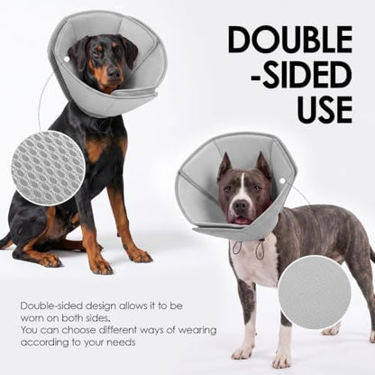 AOFITEE Soft Dog Cone, Adjustable Cones for Dogs After Surgery