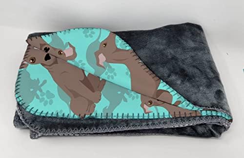Caroline's Treasures MLM1079TBLT Fawn Italian Greyhound Soft Travel Blanket with Bag Airplane Blanket, Indoor Outdoor Camping Blanket for Traveling, Picnics, Beach Trips, Concerts
