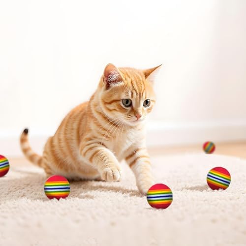 Cat Toys for Indoor Cats, 20 Packs Cat Toys Balls