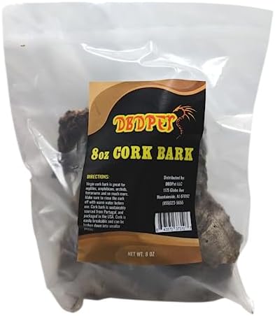 DBDPet Virgin Reptile Cork Bark- Assorted Pieces (Rounds, Half Rounds, and Flats by Weight) for Reptiles, Amphibians, Orchids, Frogs, Terrariums and More! (8oz of Assorted Pieces)