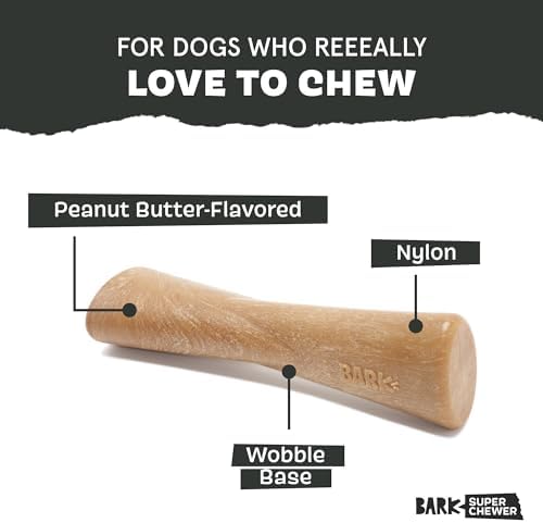 BarkBox Peanut Butter Bone Super Chewer - Toy for Large Dogs