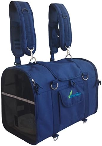 6 in 1 Sturdy pet Carrier Backpack & Front/Chest pet Carrier & Shoulder & pet Hand Carrier Bag & Car Crate & 2 Positions Carrier to fit Under Airplane Seats -Size XXS for Teacup Pets max. 8 Lb.