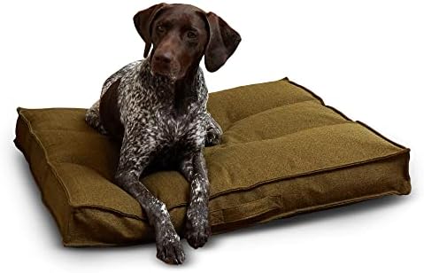Happy Hounds Milo Square Tufted Pillow Dog Bed, Moss, Medium (32" x 32")