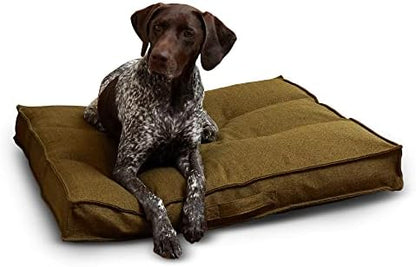 Happy Hounds Milo Square Tufted Pillow Dog Bed, Moss, Medium (32" x 32")