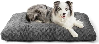 EHEYCIGA Washable Large Dog Bed for Crate, 36x27 Inch Pet Bed, Charcoal