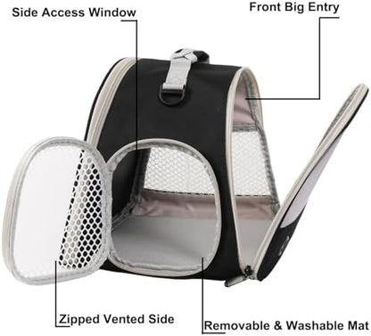 Breathable Guinea Pig Carrier Backpack with Nylon Mesh Window Portable Carrier for Guinea Pig, Bunny Bearded Dragon Bird Chinchilla Ferret Travel Outdoor
