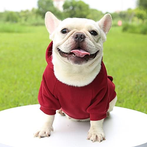 TAPBULL Dog Dresses, Fashionable Pet Dog Sweatshirt Clothes in Dark Colors, Cute Cat Birthday Dress Outfit (Red/Blue/Orange 3-Pack), Small