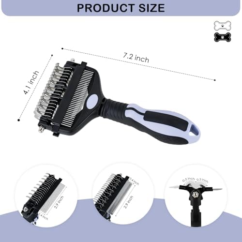 3-IN-1 Pet Deshedding and Grooming Brush Tool