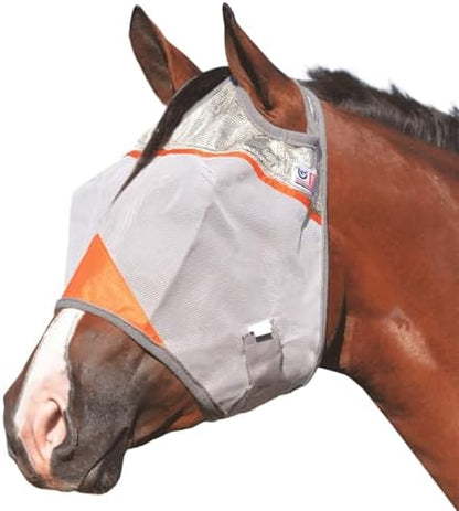 Cashel Crusader Fly Mask, Standard (Orange, Horse)