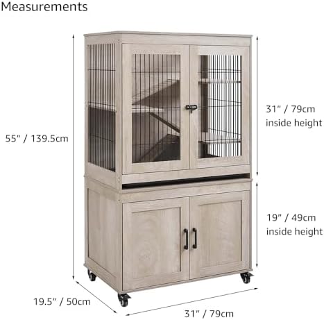 unipaws Ferret Cage with Storage and Ramp, Large Vertical Hamster Cage
