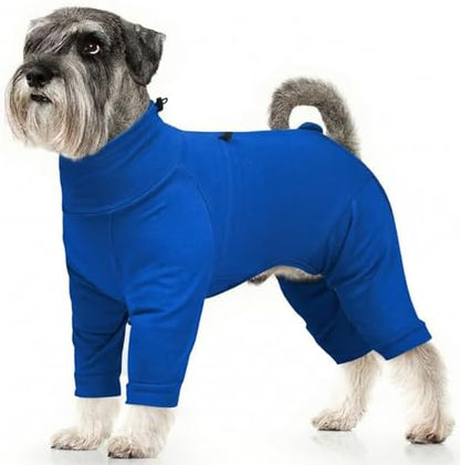 Adjustable Recovery Suit for Small Dogs, Dog Pajamas, Blue, S