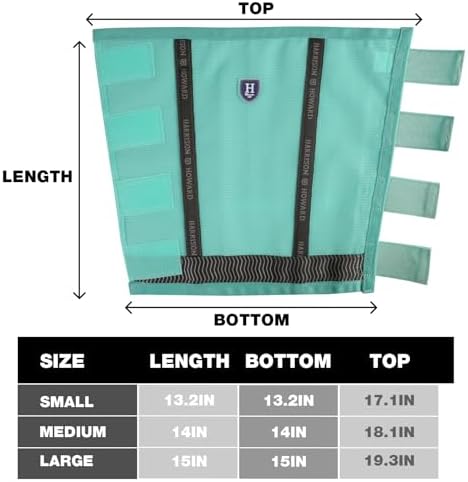 Harrison Howard Loose-Fitting Horse Fly Boots UV-Protective, Durable Fine Mesh Leggins with Reflective Strips (Set of 4)