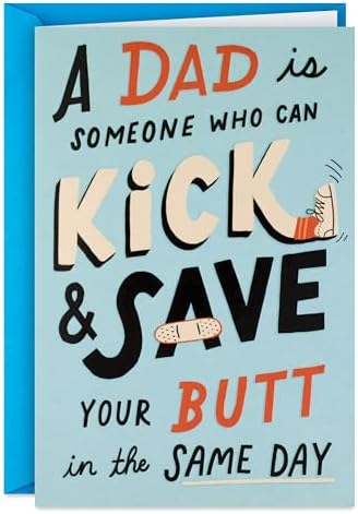 Hallmark Shoebox Funny Father's Day Card for Dad (Kick and Save Your Butt)