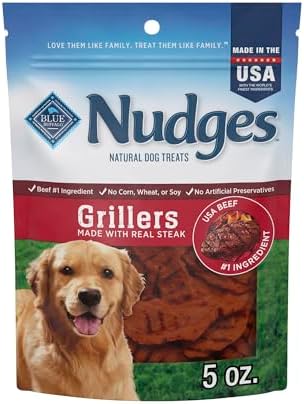 Blue Buffalo Nudges Grillers Steak Dog Treats, 5 oz