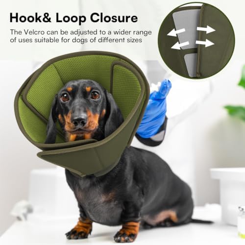 Queenmore XL Dog Cone, Soft Cone for Dogs to Stop Licking After Surgery